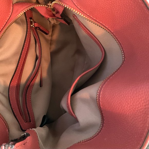 Melrose and Market rose/salmon pink shoulder bag with gold hoop detail - Picture 7 of 7
